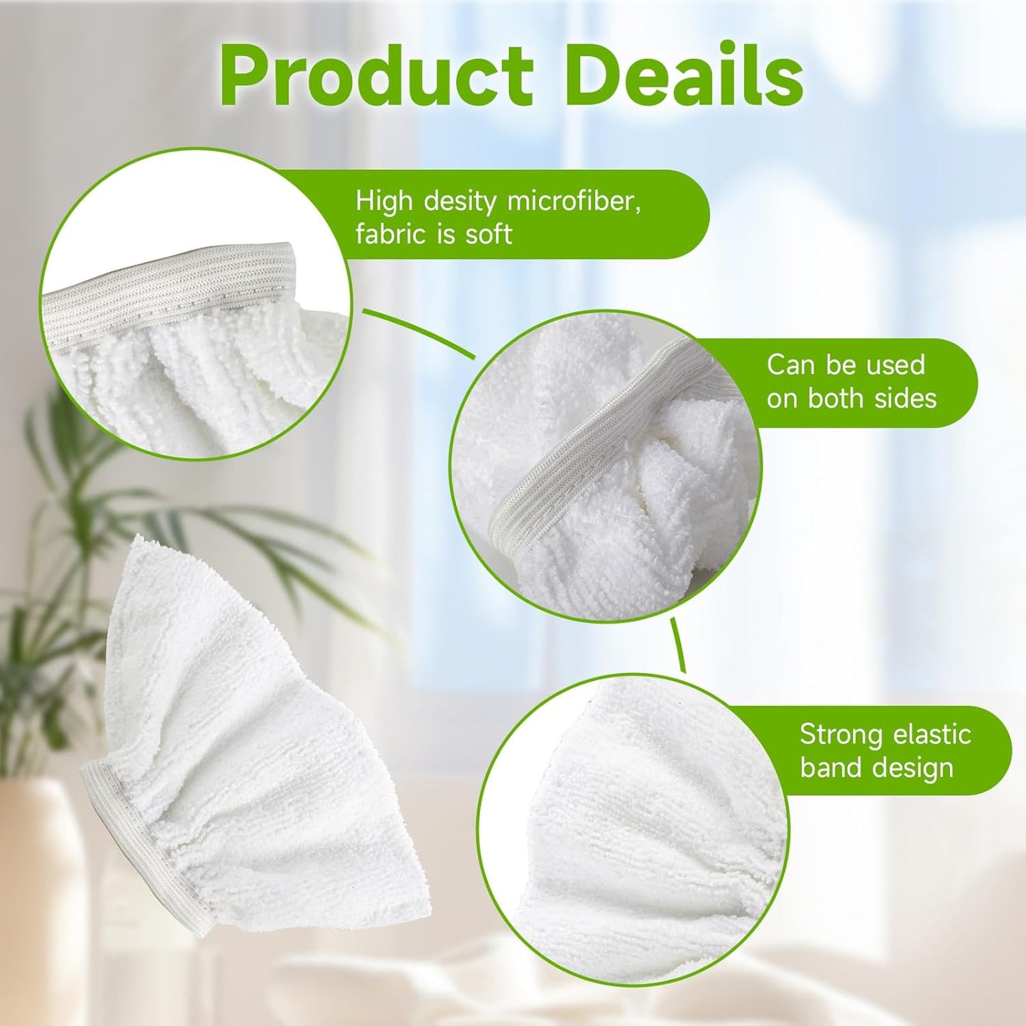 4Pack Microfiber Cloths for Handheld Steam Cleaner Compatible with Bissell Steam Shot, Comforday
