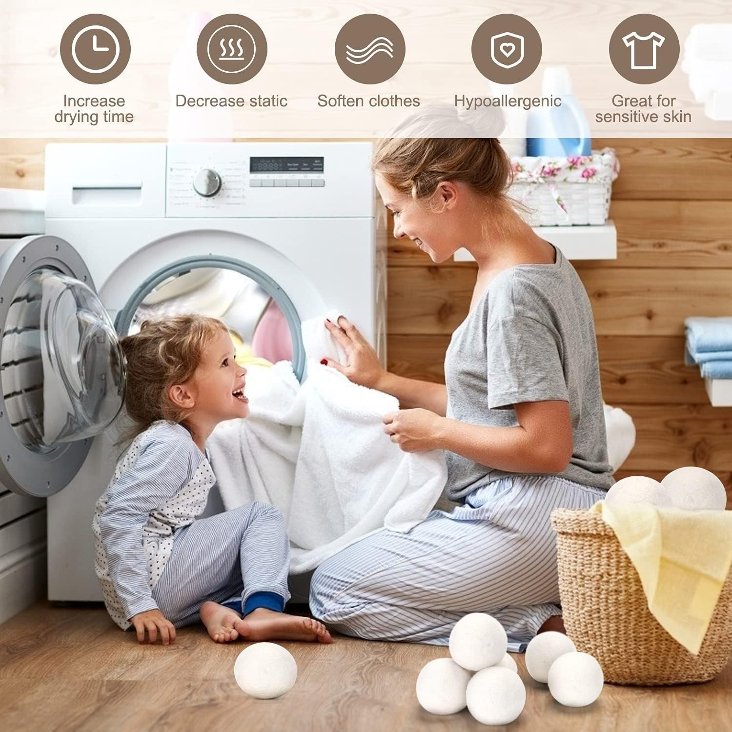 Organic Wool Dryer Balls: Eco-Friendly & Chemical-Free | Our Anti-Entanglement Reusable Balls