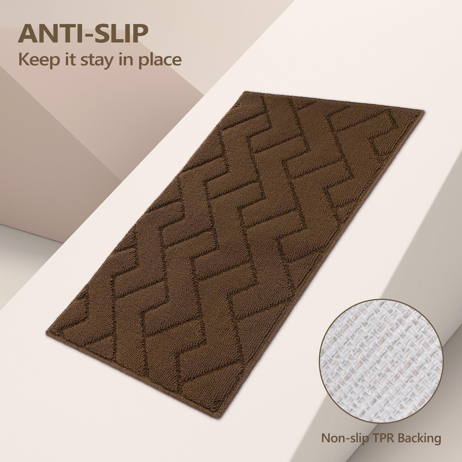hicorfe Indoor Doormat,Front Back Door Mat TPR Backing Non Slip Mats 20"x31.5" Absorbent Resist