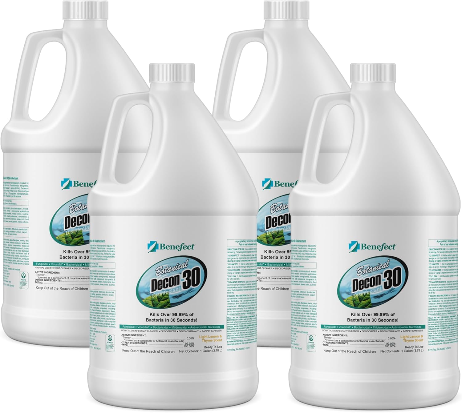 Benefect Botanical Decon 30 Disinfectant Cleaner - All Natural Formula for Effective Cleaning Power