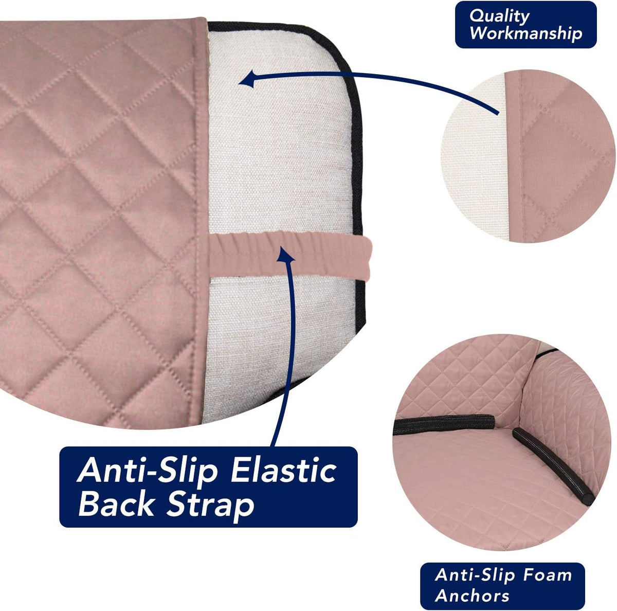 PureFit Reversible Quilted Sofa Cover, Water Resistant Slipcover Furniture Protector, Washable