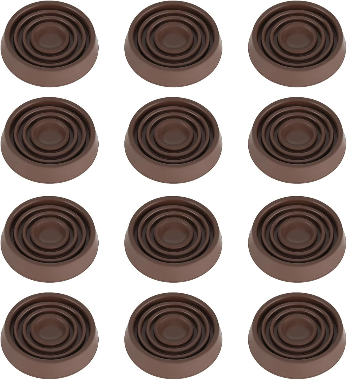 Furniture Coasters, 1.5X1.5 Rubber Caster Cups Non Slip Furniture Pads Non Skid Furnitures Grippers
