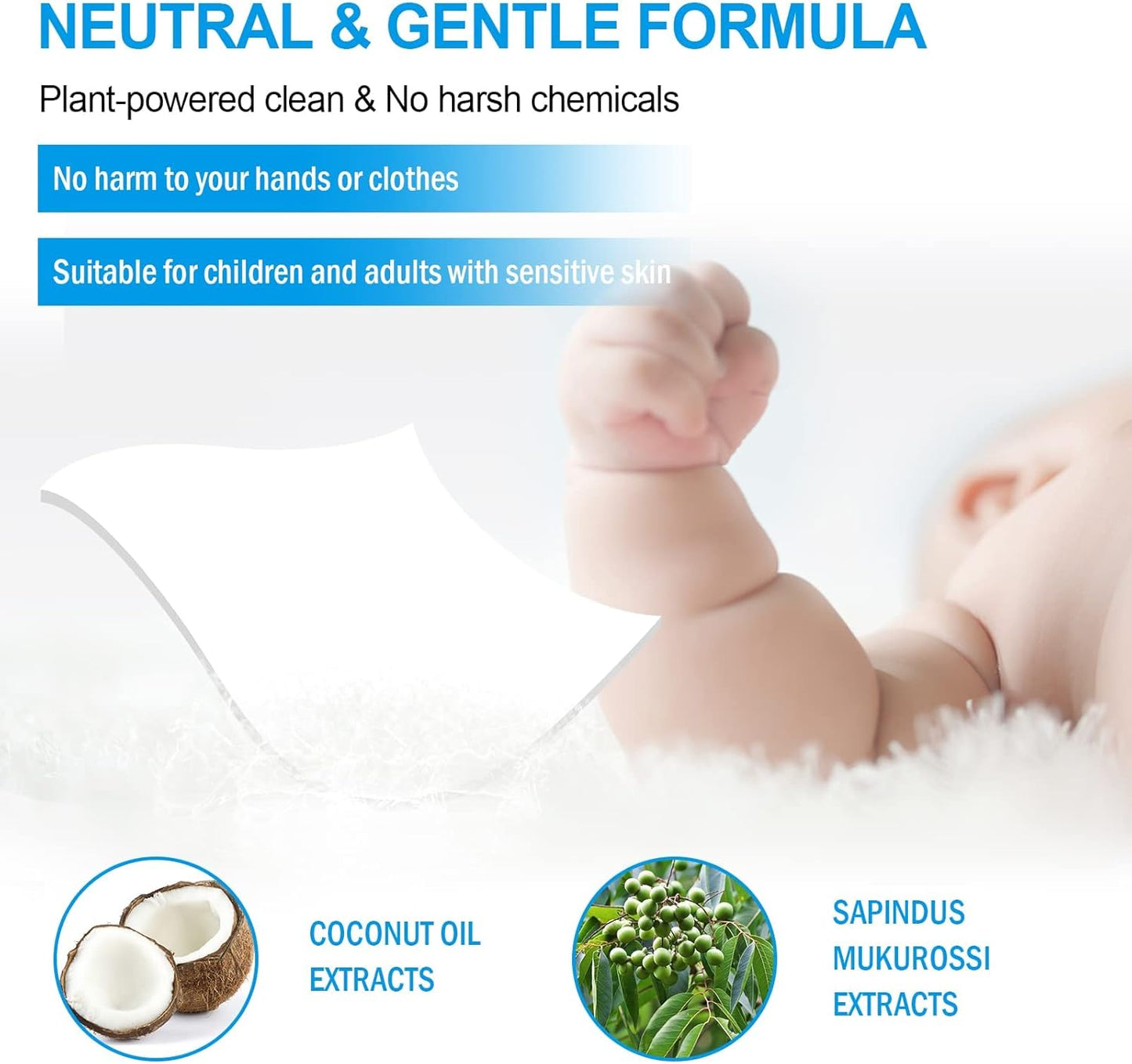 Laundry Detergent Sheets, Up To 128 Loads Hypoallergenic Eco-Friendly Unscented Biodegradable