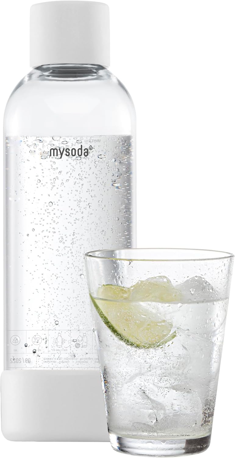 Mysoda Carbonating Bottles 2Pck 1L - Compatible with MySoda and any brands - Quick-Lock Reusable