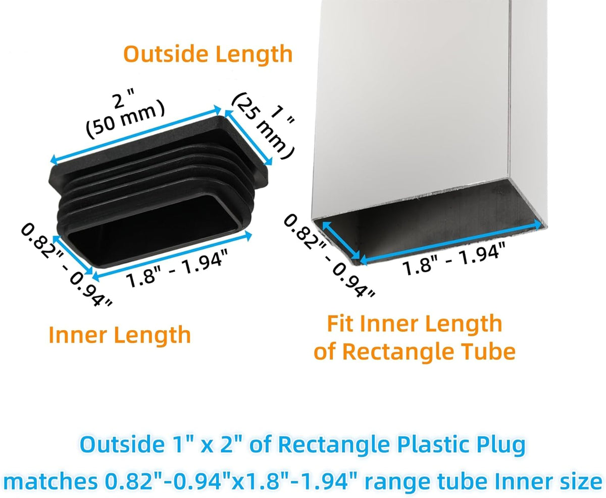 Furnigear Plastic Plugs Tubing End Cap Chair End Caps Outside Bottom Tubing Caps Round Square