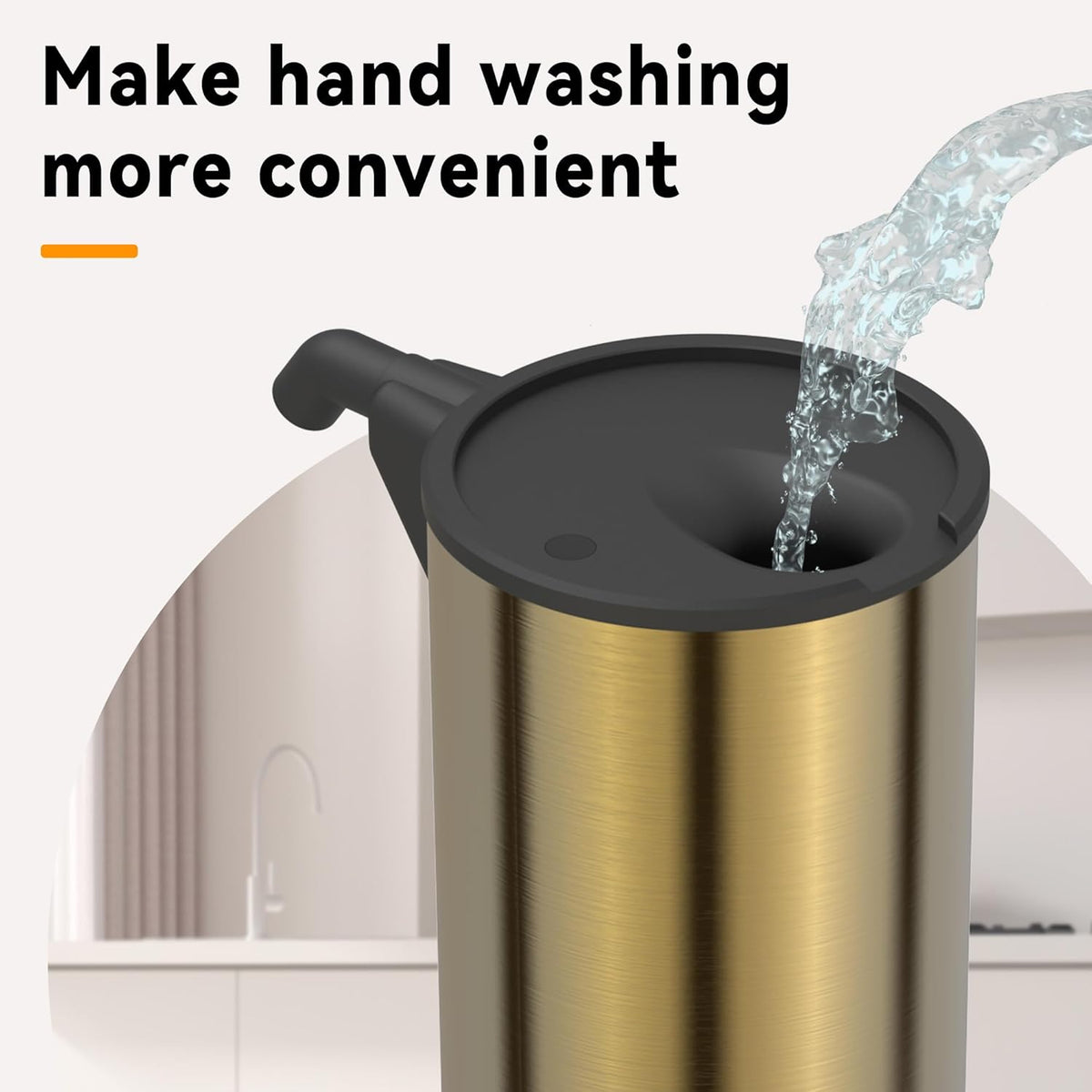 Automatic Soap Dispenser,Stainless Steel Material, Rechargeable Touchless Hand Sanitizer Pump,4