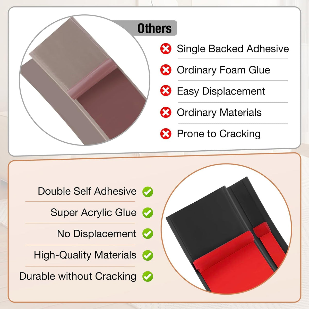 Floor Transition Strip Self Adhesive Vinyl Door Threshold for Doorways Carpet Edging Trim Overlap
