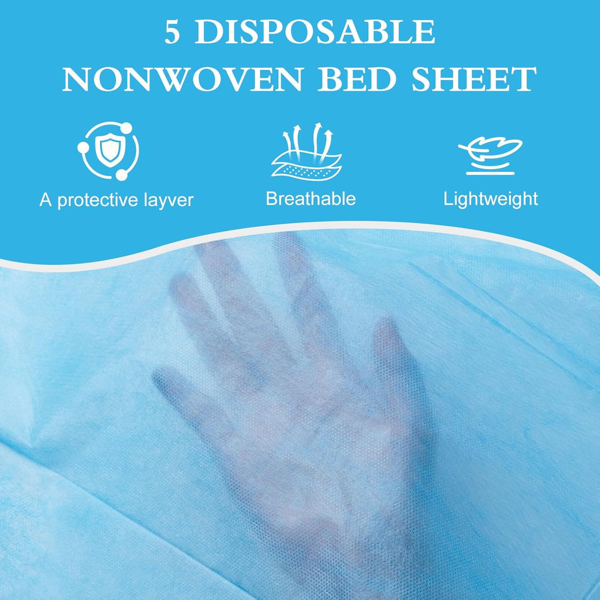 100 Pack Disposable Bed Sheets – 31.5 x 71 in Waterproof Non-woven Sheets for Massage, Spa, Tattoo