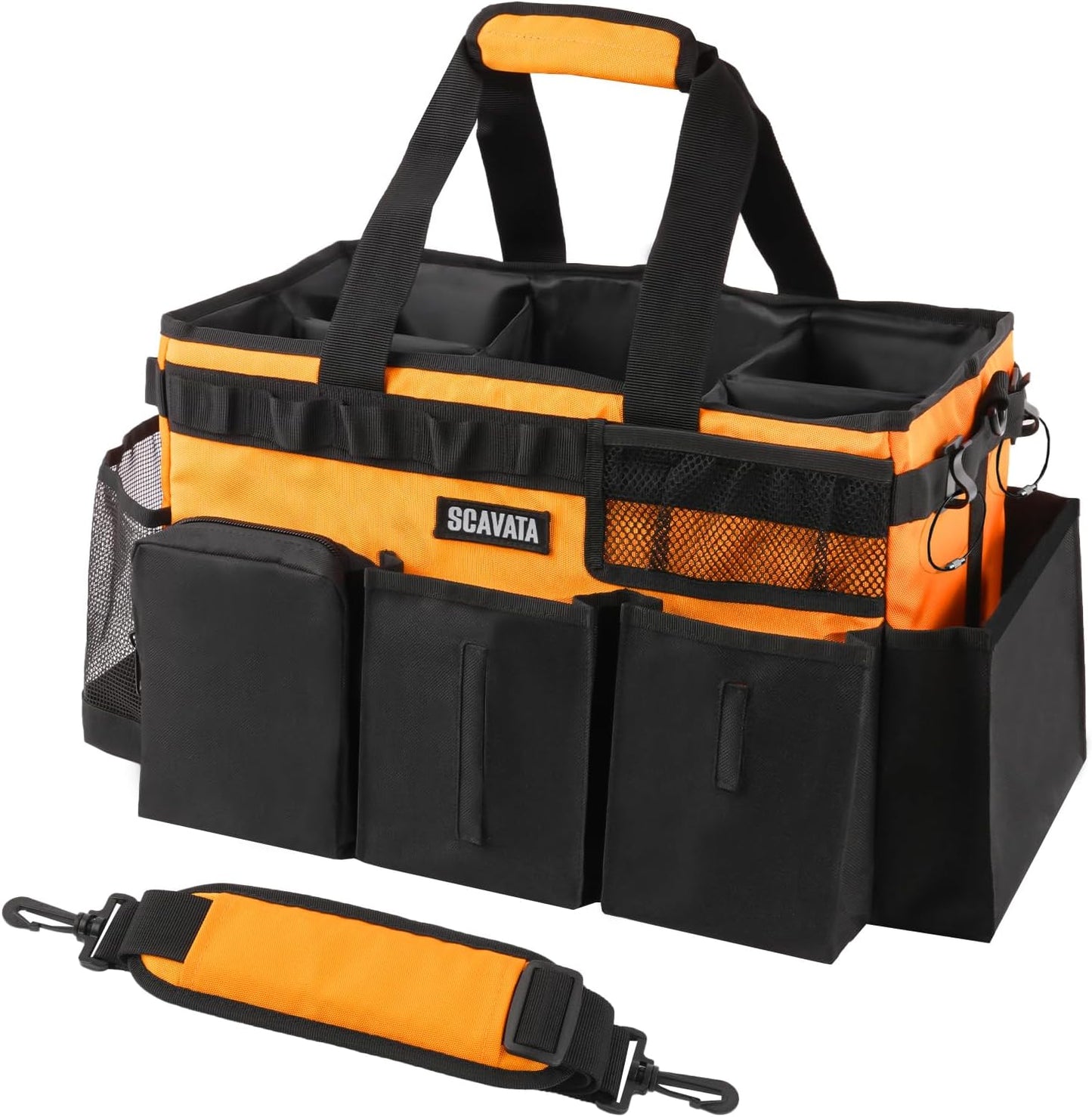 Wearable Cleaning Caddy Bag, Cleaning Caddy Supplies Organizer with Handle & Shoulder Straps for