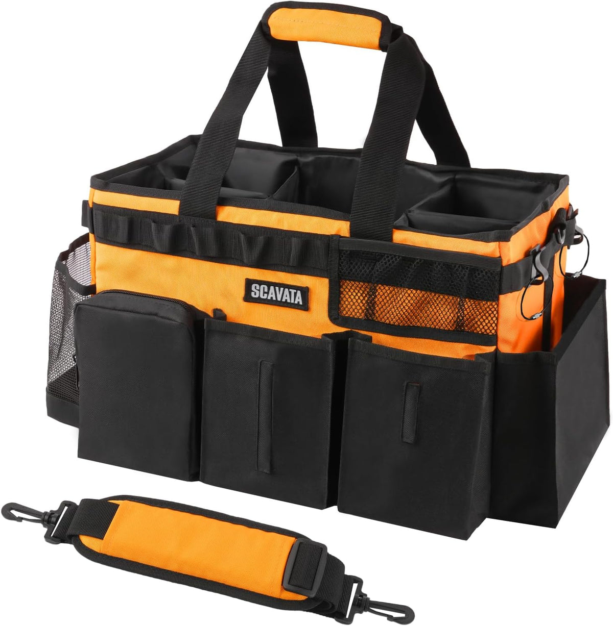 Wearable Cleaning Caddy Bag, Cleaning Caddy Supplies Organizer with Handle & Shoulder Straps for
