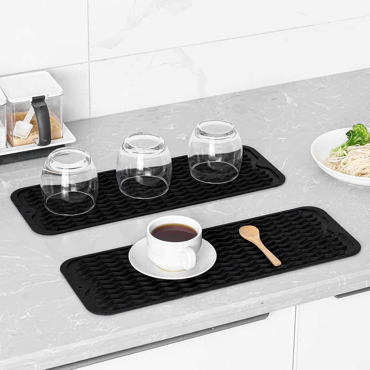 Silicone Dish Drying Mat for Multiple Usage,Easy clean,Eco-friendly,Heat-resistant Silicone Mat for