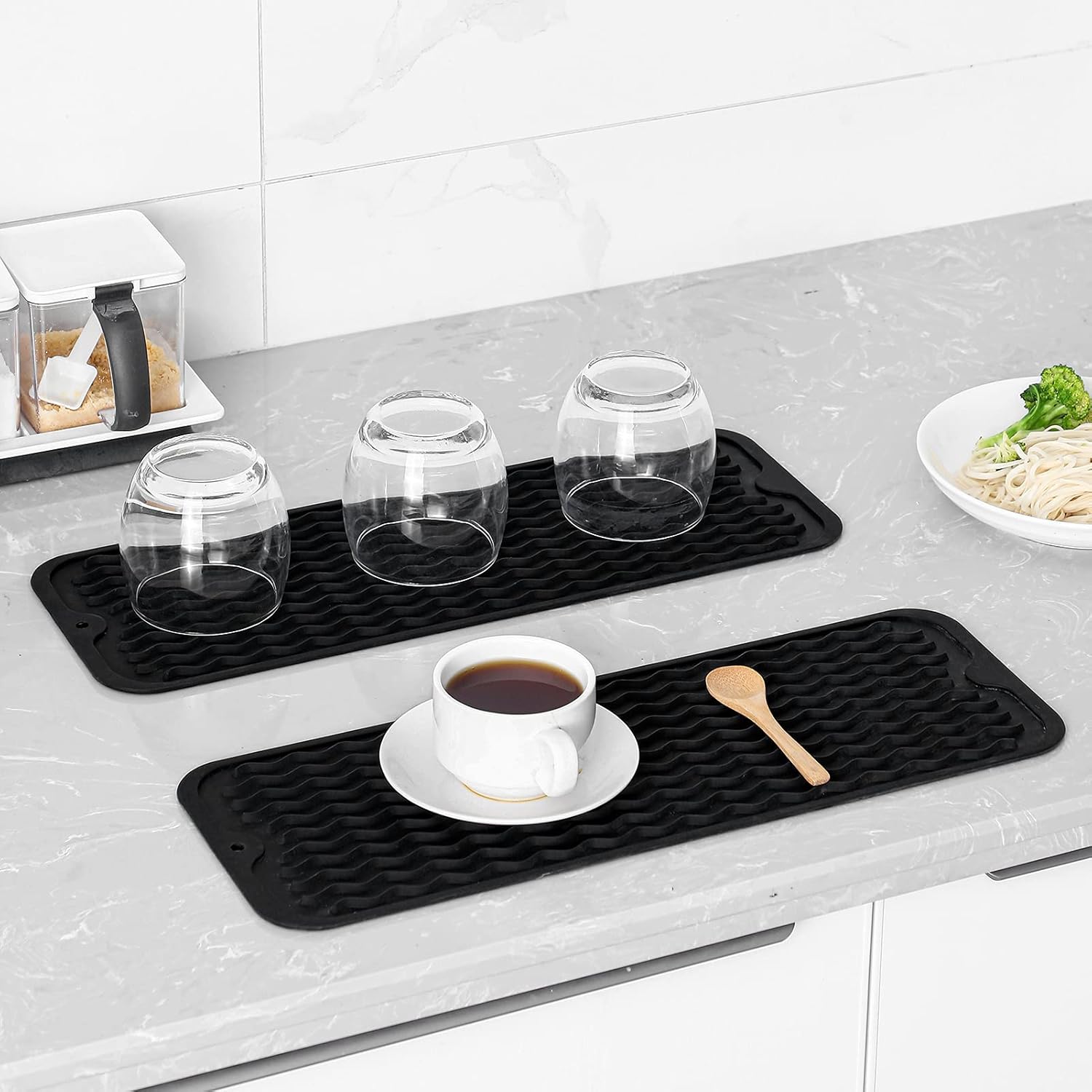 Silicone Dish Drying Mat for Multiple Usage,Easy clean,Eco-friendly,Heat-resistant Silicone Mat for