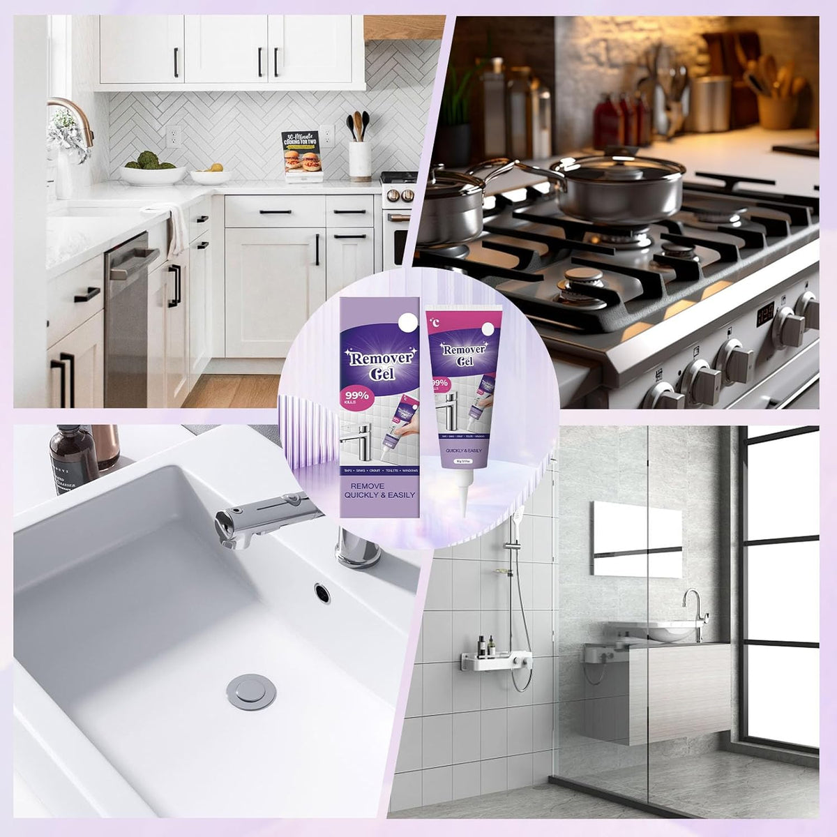 Cleaning Remover Gel,Powerful Household Cleaning Gel,Suitable for Bathroom and Kitchen Tile