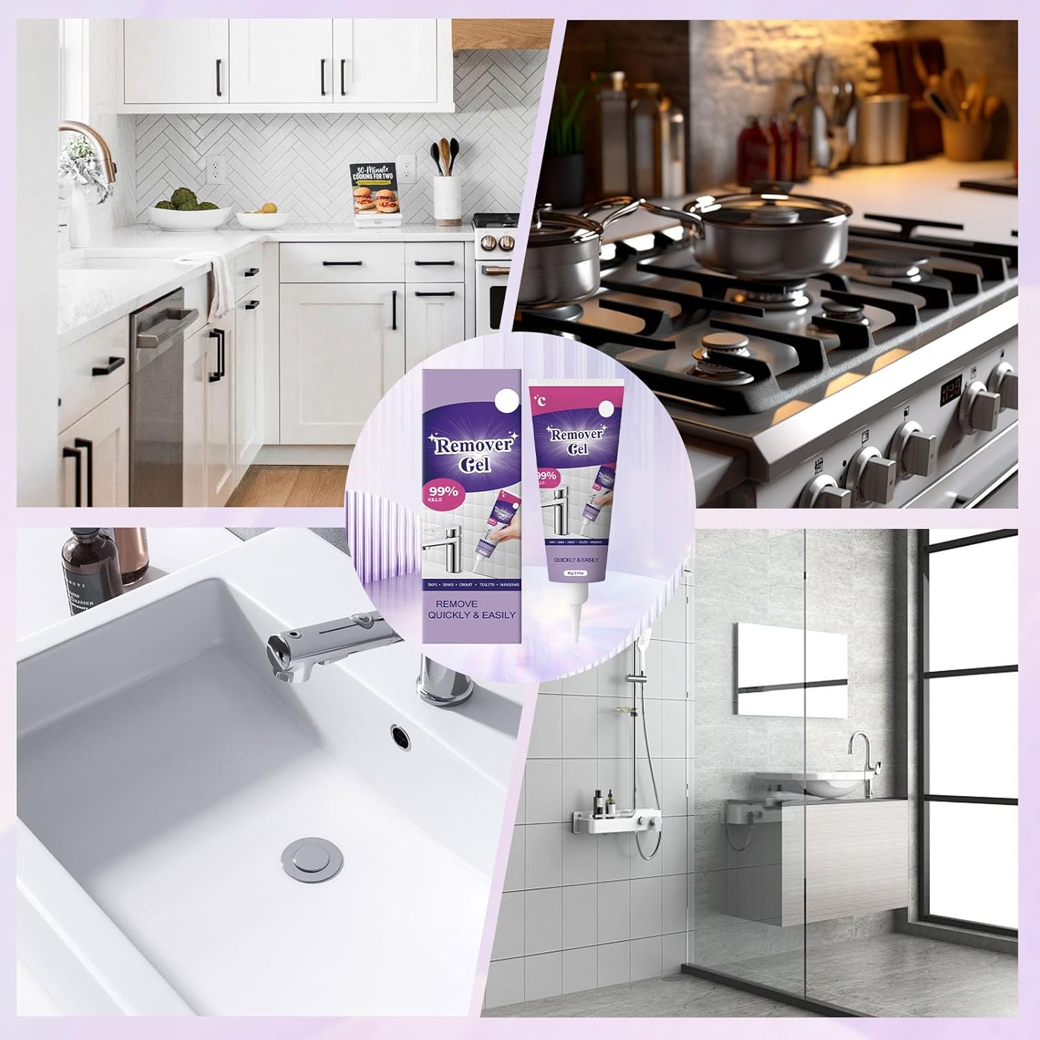 Cleaning Remover Gel,Powerful Household Cleaning Gel,Suitable for Bathroom and Kitchen Tile