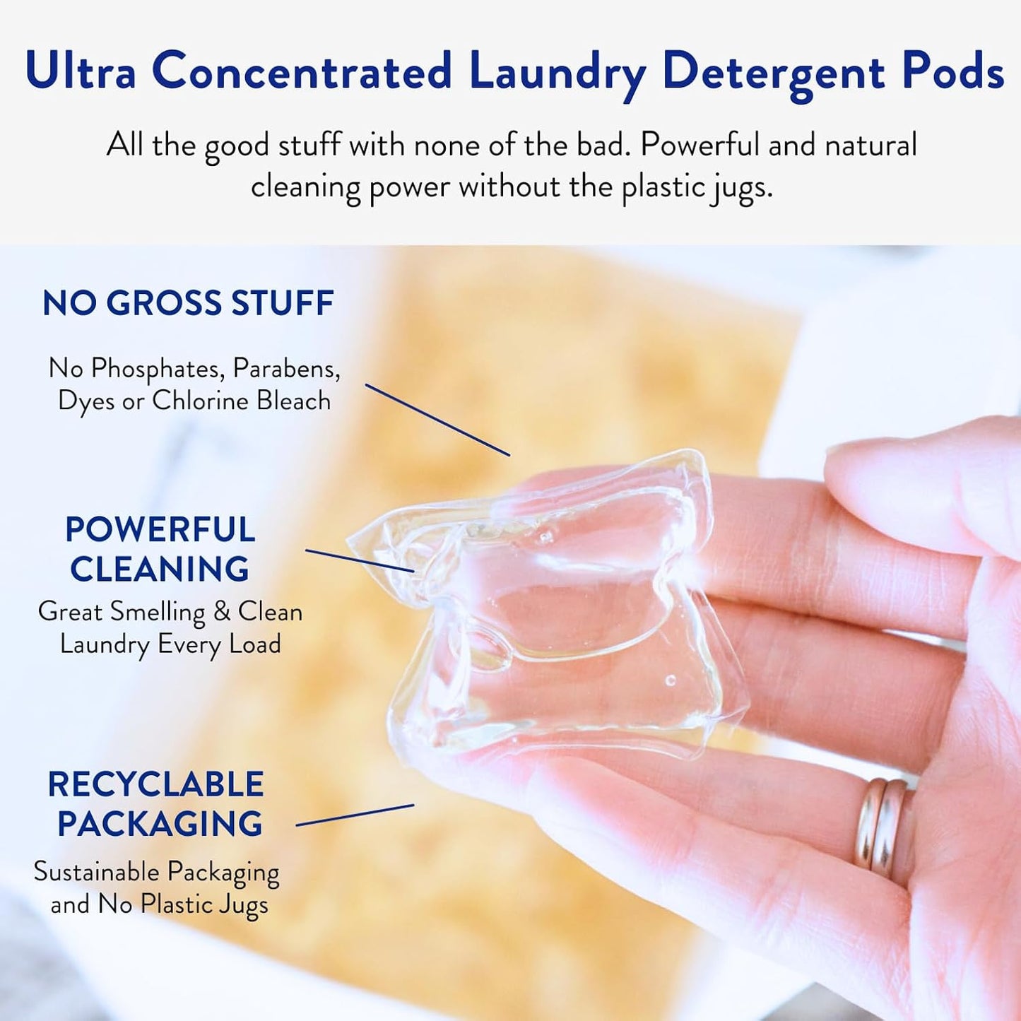 The Clean People Laundry Detergent Pods - Hypoallergenic Laundry Pods - Ultra Concentrated