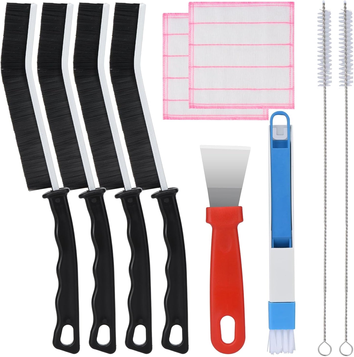 Crevice Cleaning Brush,10 Pcs Cleaning Supplies Cleaning Brush Tools,Hard Bristle Crevice Brush for