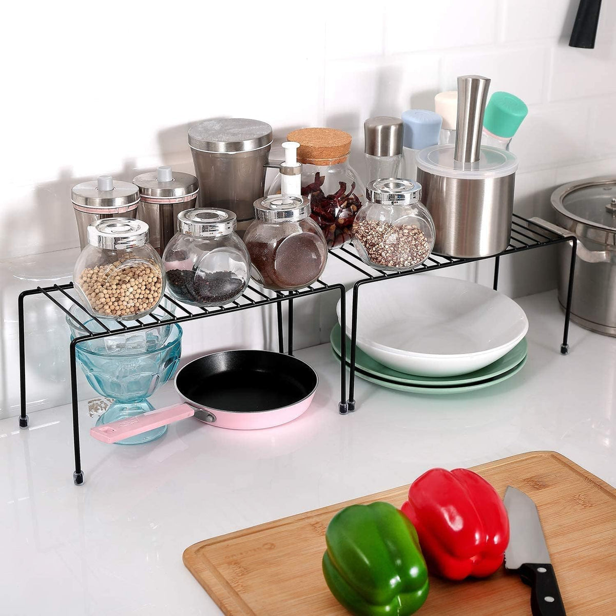 Kitchen Shelves, Cabinet Organization Mini Storage Shelf, Storage Rack Organizer for Kitchen