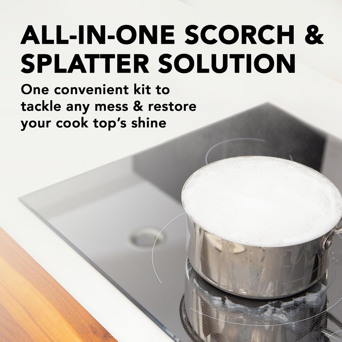 Weiman Glass Cooktop Cleaner Kit - Remove Burned on Food, Grease & Grime and Polish Stovetop