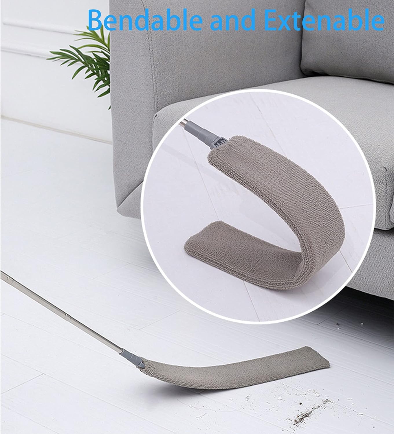 Upgraded Under Appliance Cleaning Gadgets, Microfiber Gap Duster, Skinny Flat Duster with