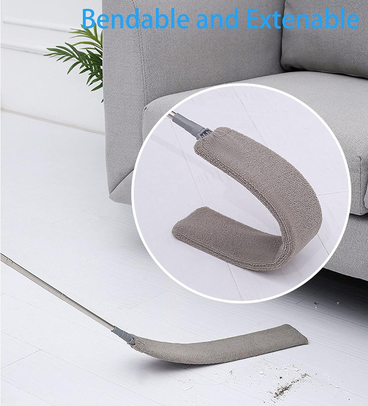 Upgraded Under Appliance Cleaning Gadgets, Microfiber Gap Duster, Skinny Flat Duster with