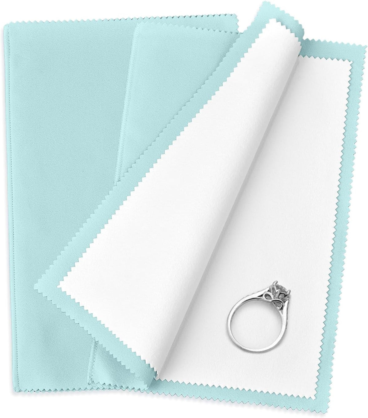 SEVENWELL Silver Polishing Cloth, Jewelry Cleaner Cloth for Sterling Silver Jewelry, Gold