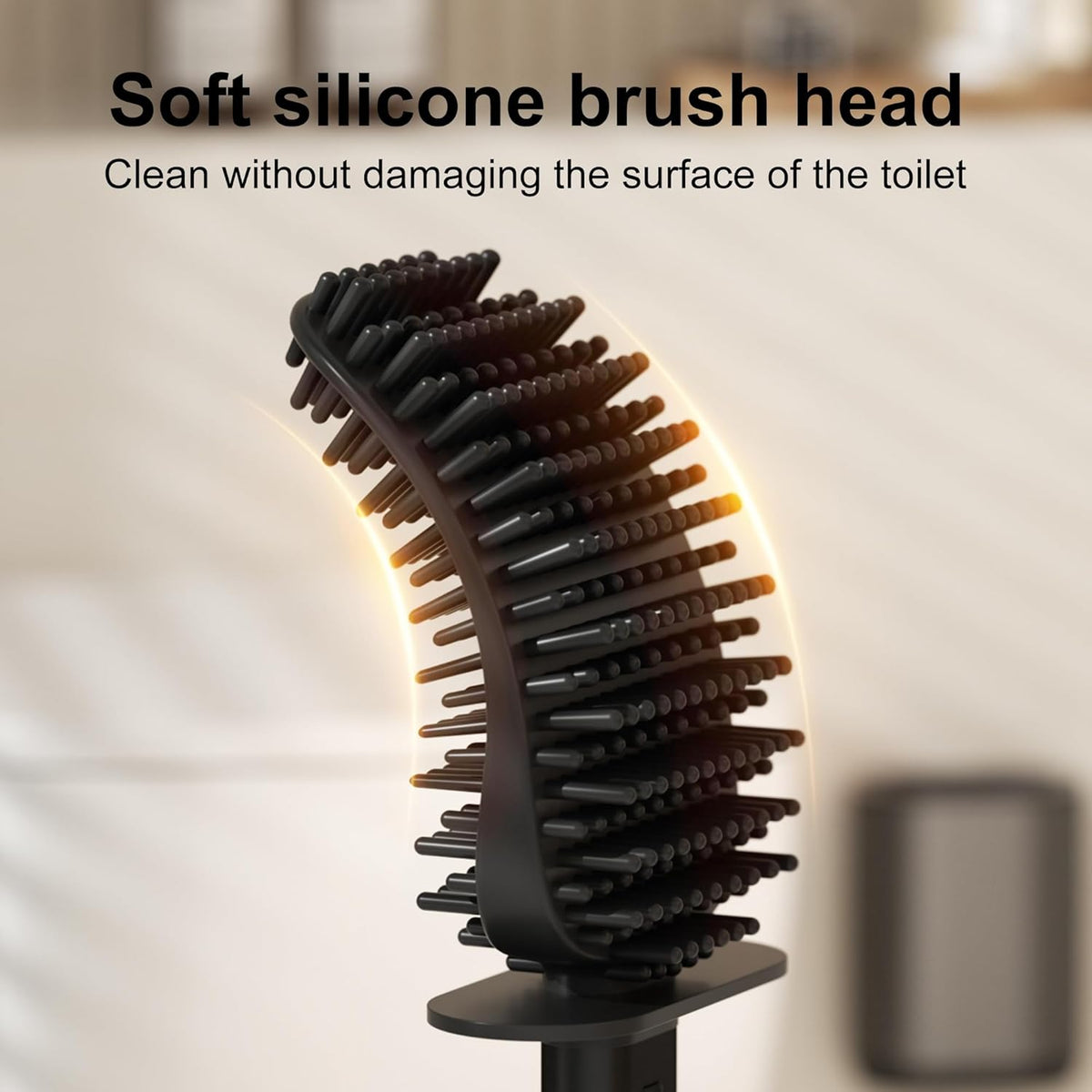 Toilet Brush and Holder Set - Wall Mounted Bathroom Scrub Brush, Toilet Bowl Brush and Plunger Set