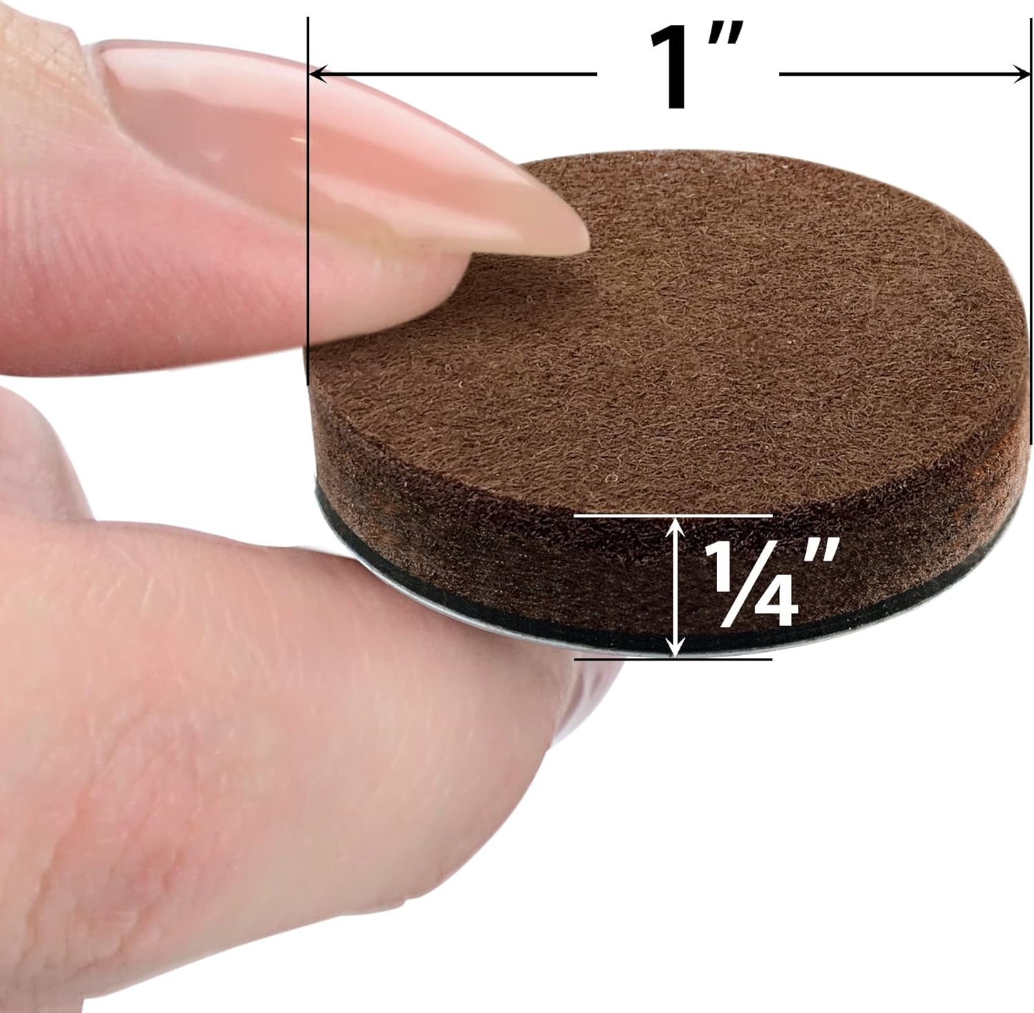 24 Heavy-Duty Felt Furniture Pads 1” 1/4” Thick X-Protector! Round Felt Pads for Furniture Feet