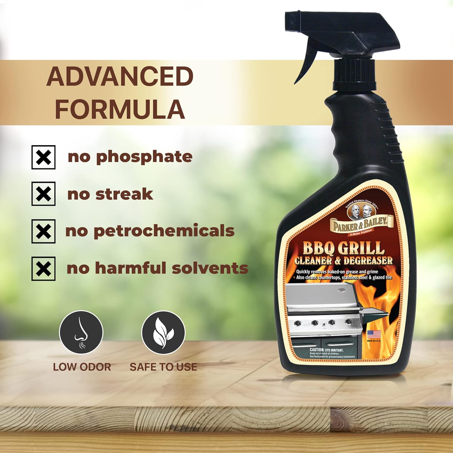 Parker & Bailey Grill Cleaner and Degreaser - BBQ Grill Cleaner Degreaser Cleaner Heavy Duty