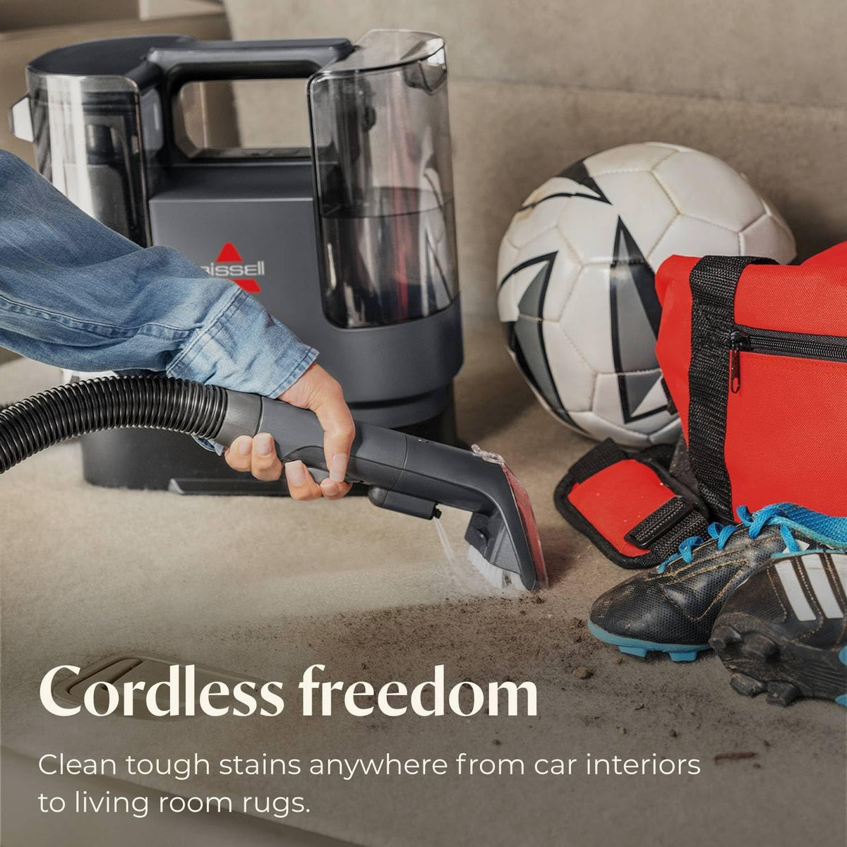 BISSELL Little Green Cordless Portable Deep Cleaner with 25V Lithium-Ion Battery & Battery-Boost