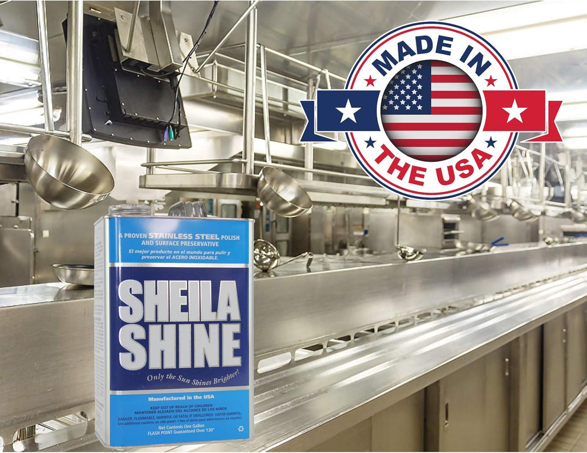 Sheila Shine 4 x 1 Gal. Can Stainless Steel Cleaner and Polish, Protects Household Kitchen Surface