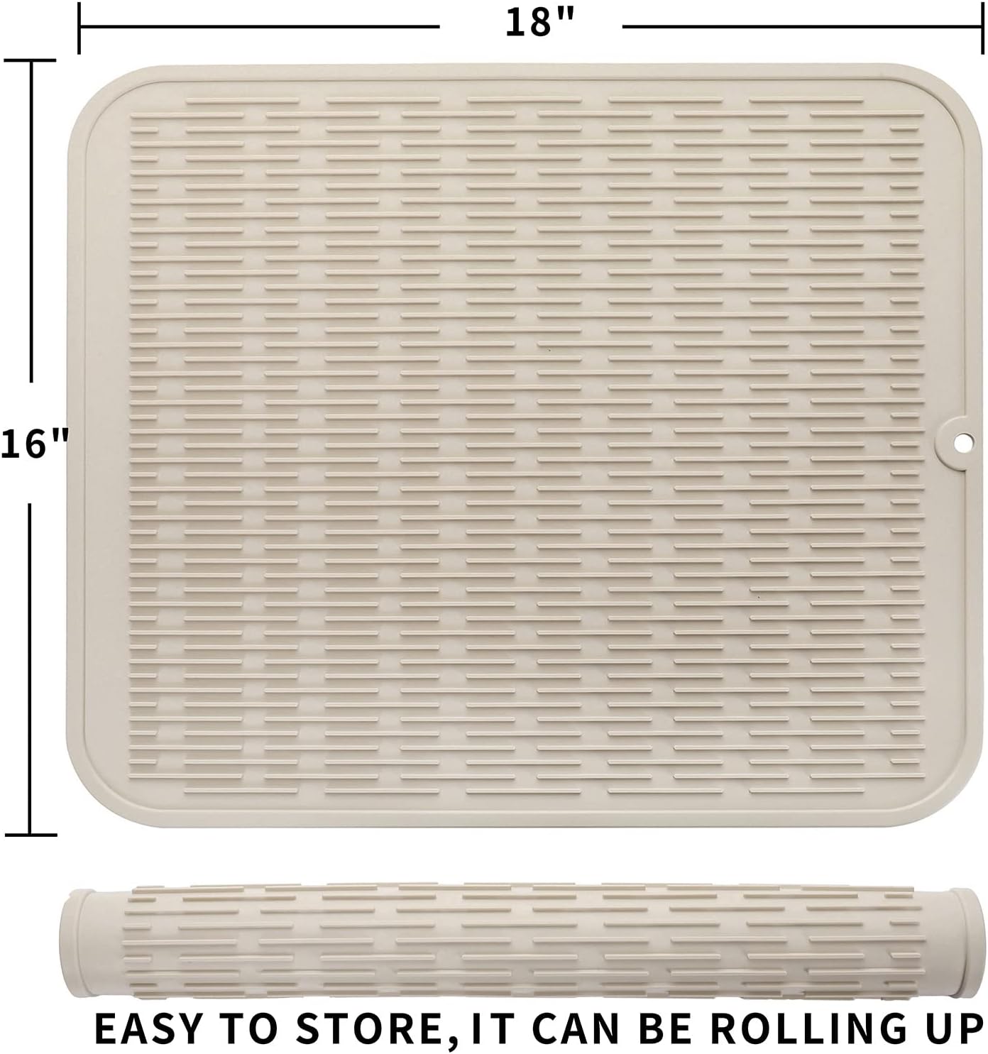 Silicone Dish Drying Mat for Multiple Usage,Easy clean,Eco-friendly,Heat-resistant Silicone Mat for