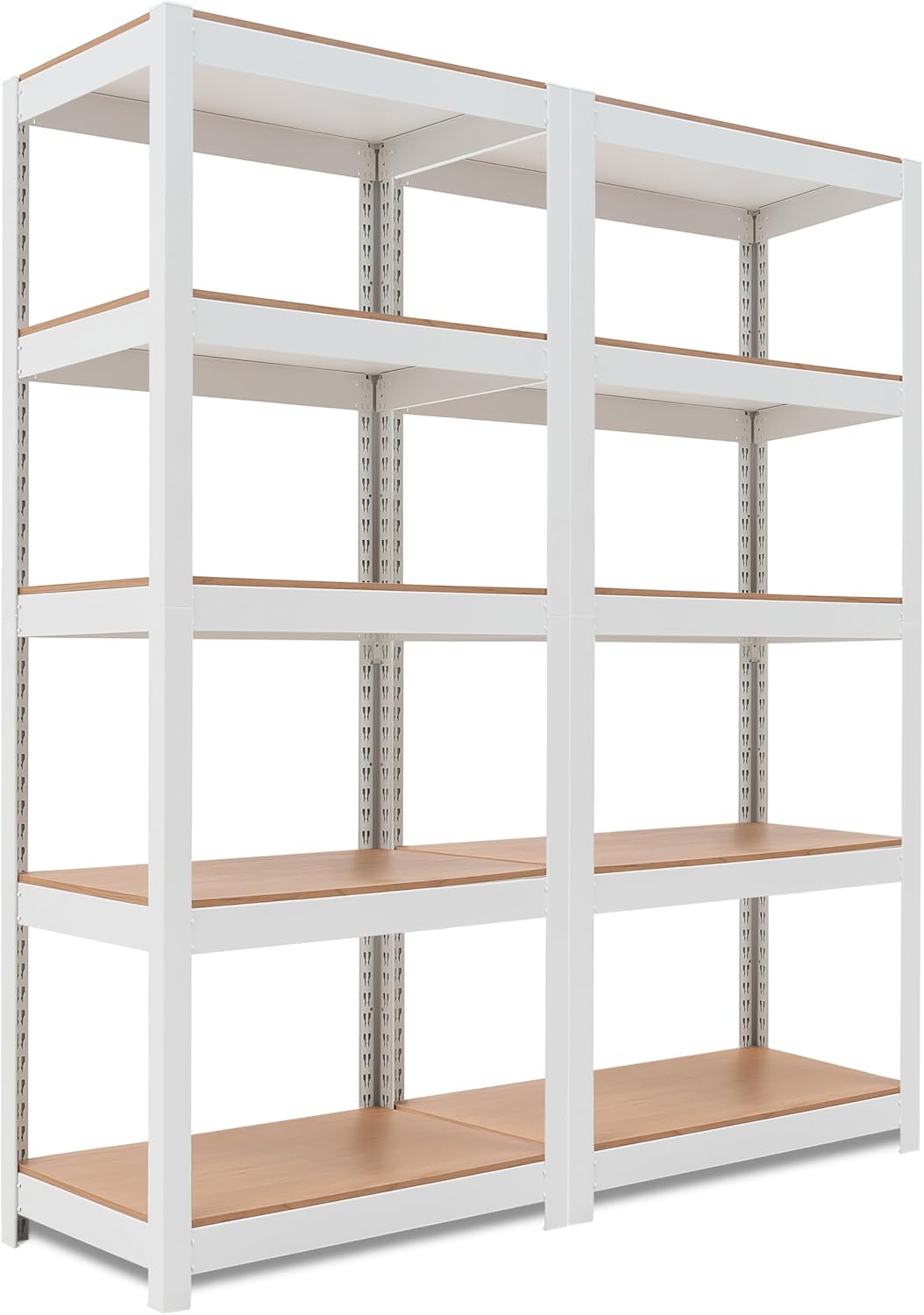 HOMEDANT House 5 Tier 24.4" W Laminated Metal Shelving Unit Adjustable Storage Utility Rack Heavy