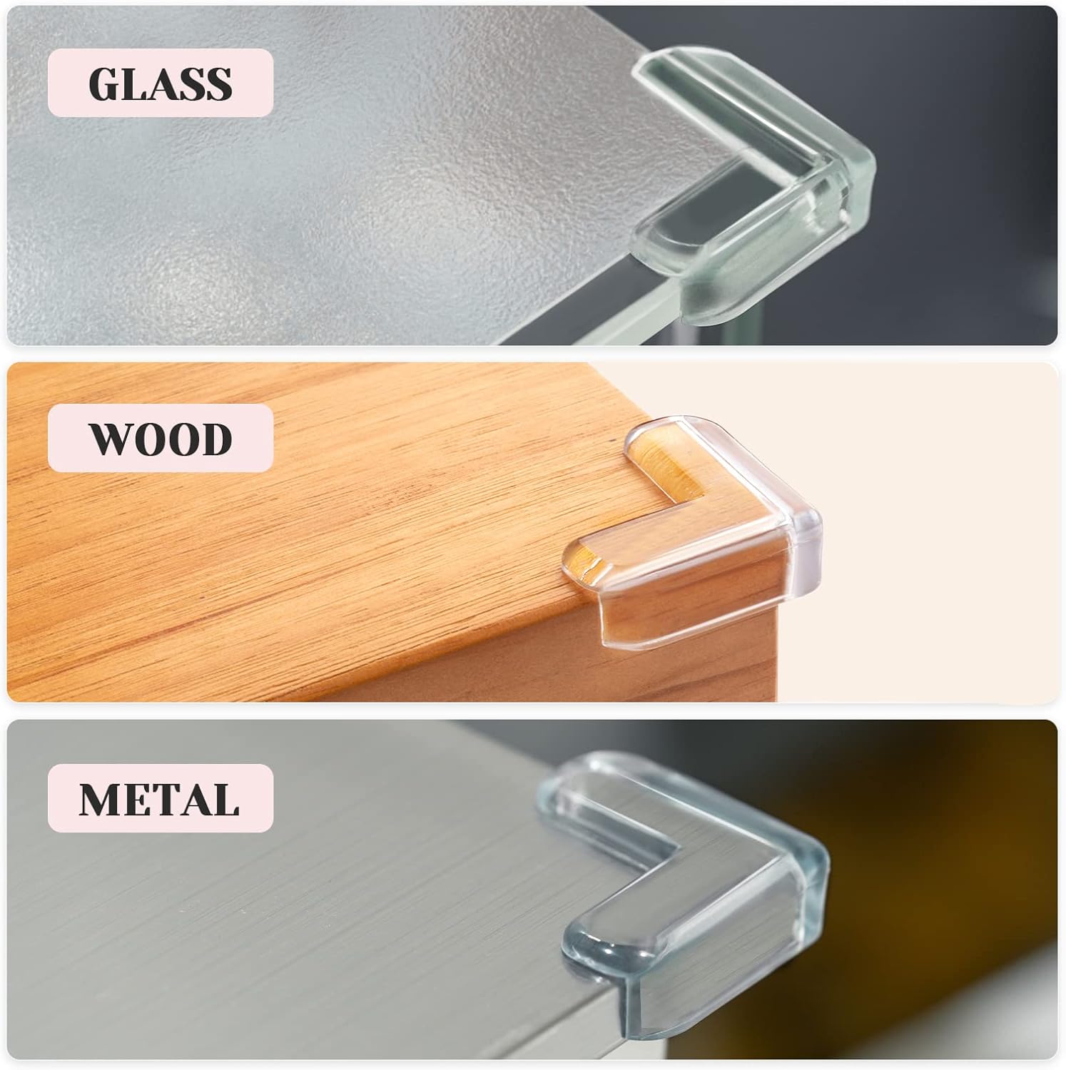 20 Pack Table Corners, Corner Guards, Clear Corner Protectors, Corner Protectors, Baby Proof Corner