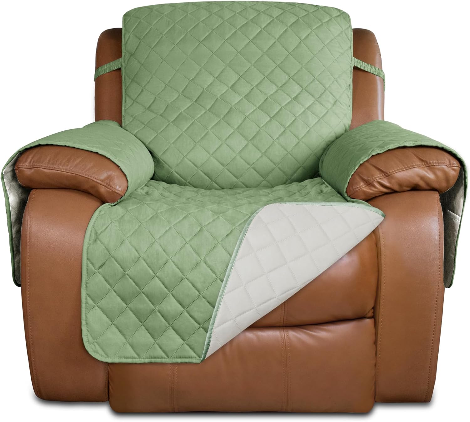 PureFit Reversible Quilted Sofa Cover, Water Resistant Slipcover Furniture Protector, Washable