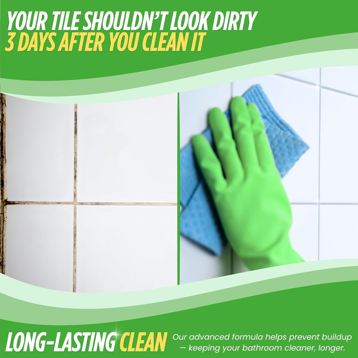 Oh Yuk Tub and Tile Cleaner – Concentrate Refill Makes 4 Bottles | Dissolves Soap Scum and Grime |