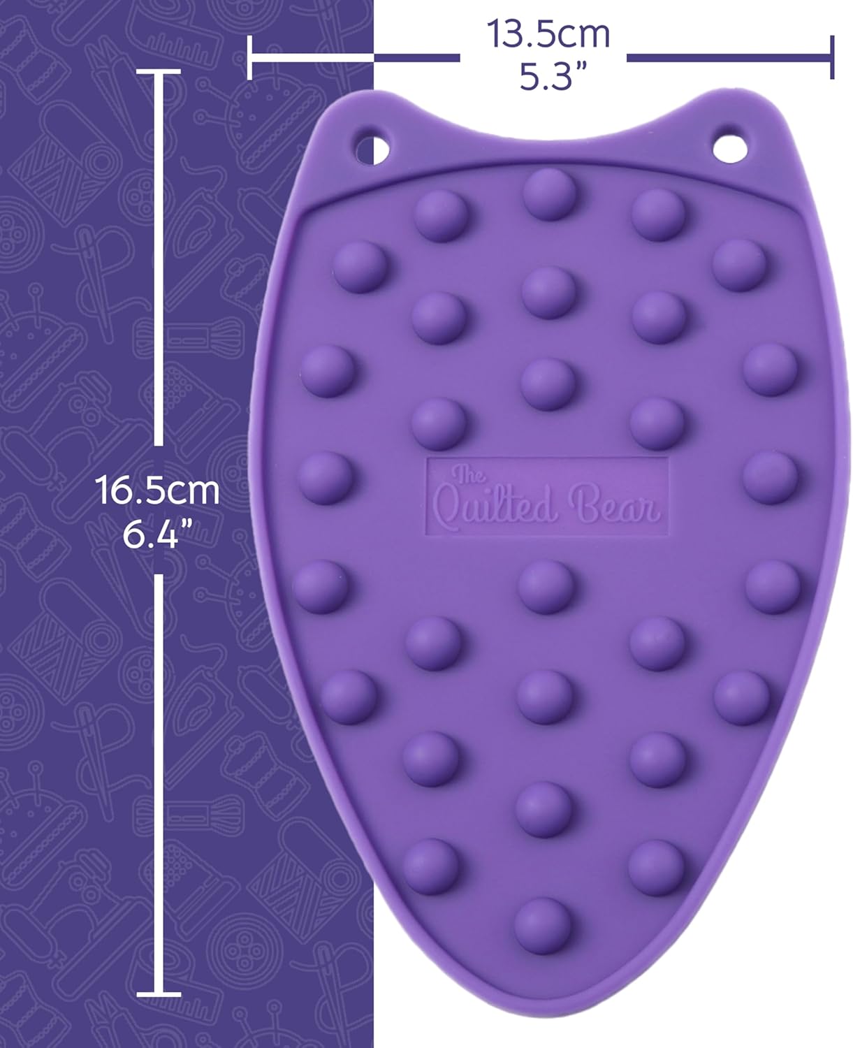 The Quilted Bear Mini Iron Rest - Silicone Heat Resistant Mat for Stress-Free Crafting, Sewing &