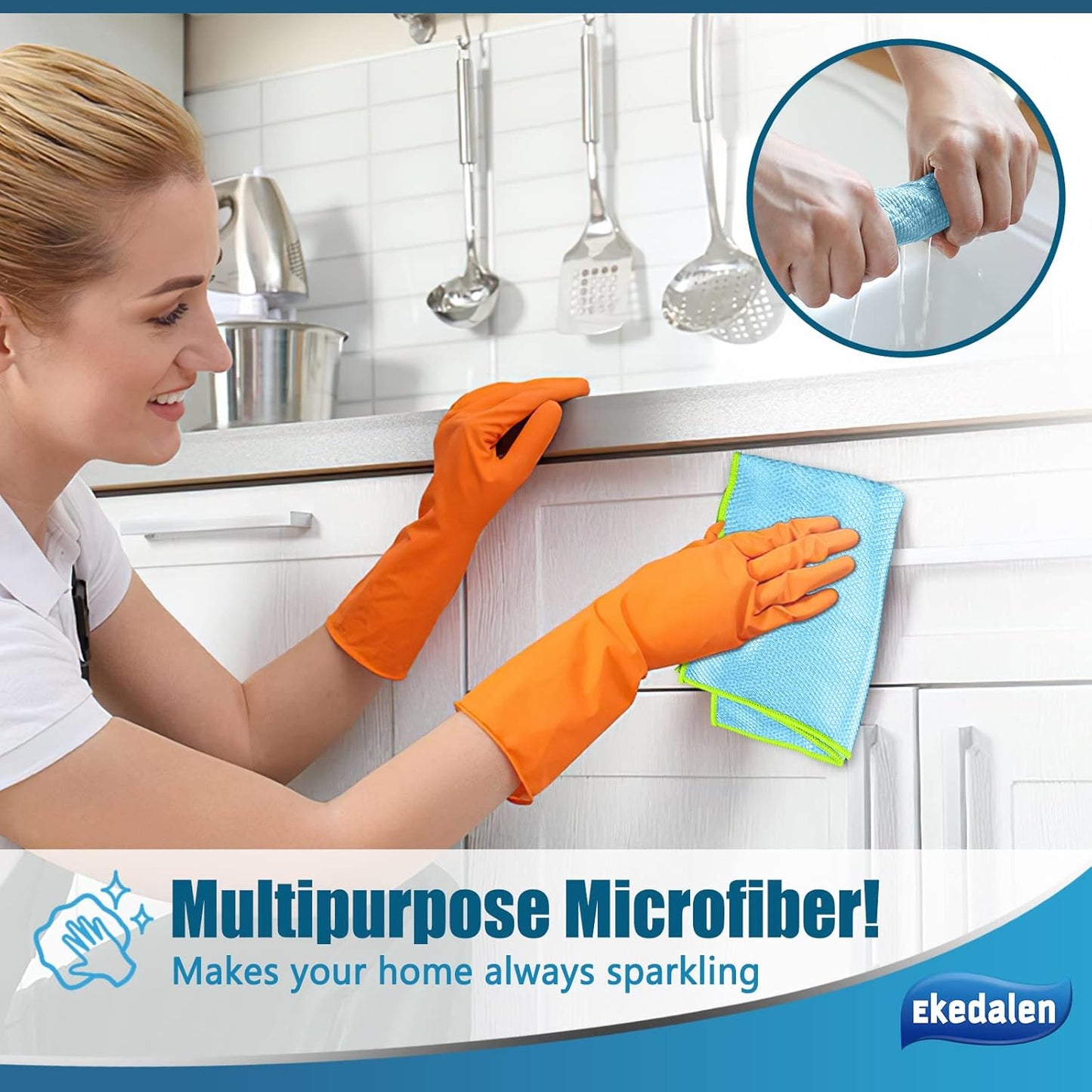 Microfiber Cleaning Cloth Lint Free Glass Cleaner Window Polishing Streak Free Miracle Easy Clean