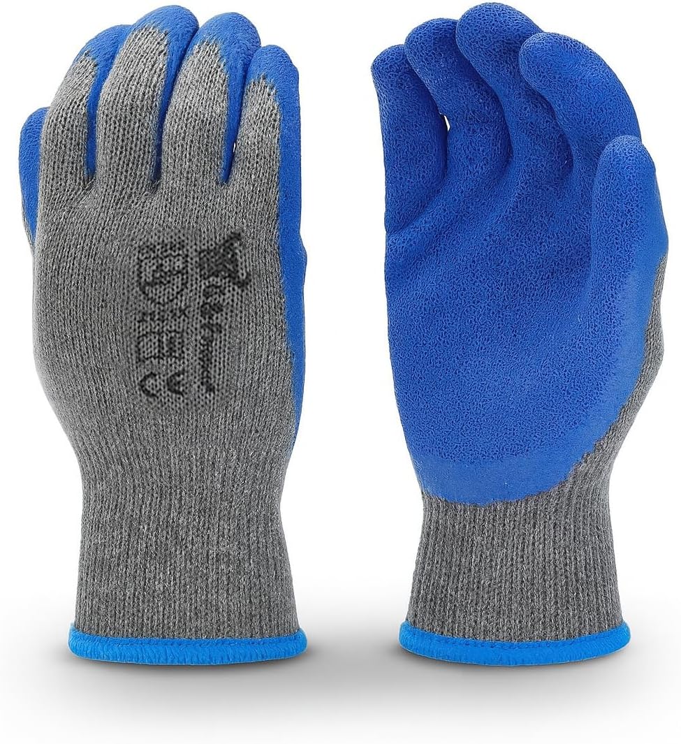 G & F Products - 3100L-DZ-Parent 12 Pairs Large Rubber Latex Double Coated Work Gloves for