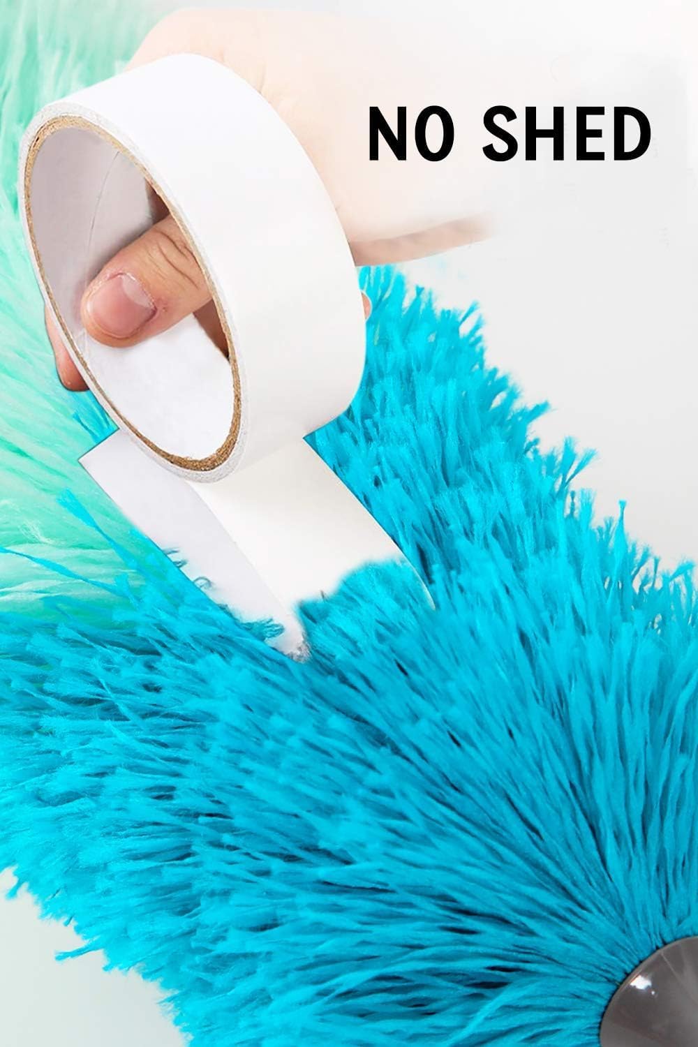 BOOMJOY Microfiber Feather Duster with 100 inches Extension Pole, Dusters for Cleaning High