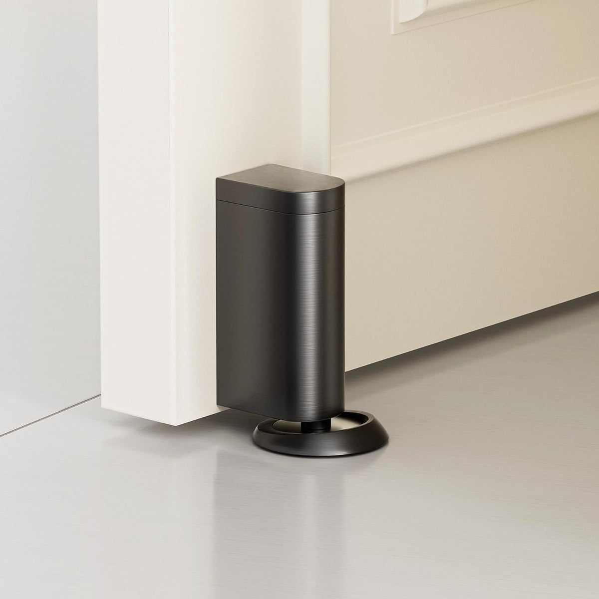 Windproof Magnetic Door Stoppers, 0-0.78" Stroke Mechanical Doorstop, No-Hole Flooring Door Suction