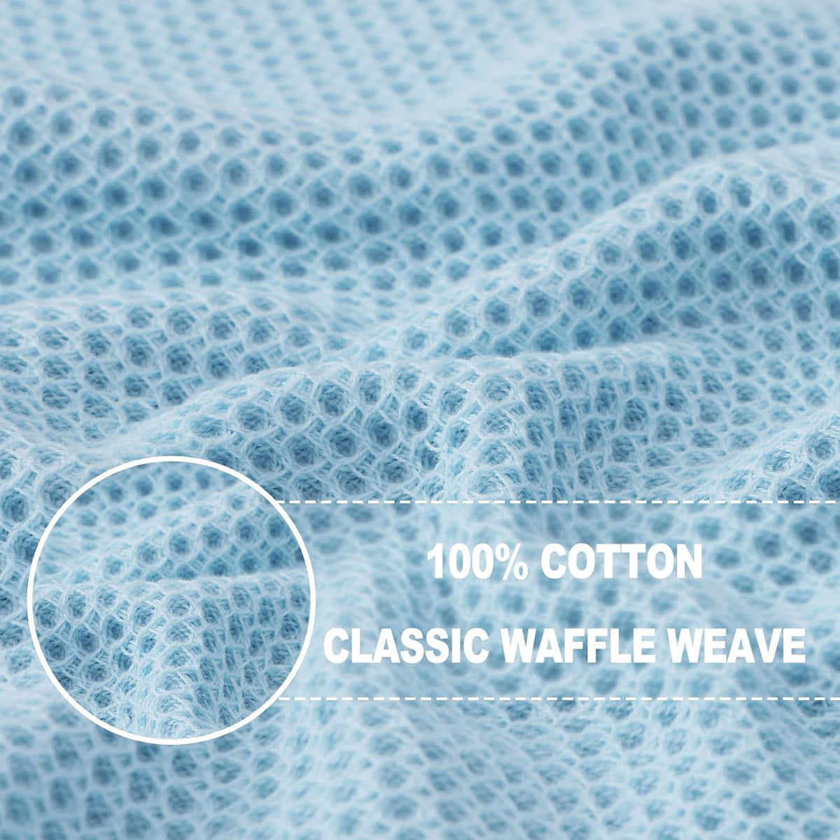 Homaxy 100% Cotton Waffle Weave Kitchen Dish Cloths, Ultra Soft Absorbent Quick Drying Dish Towels
