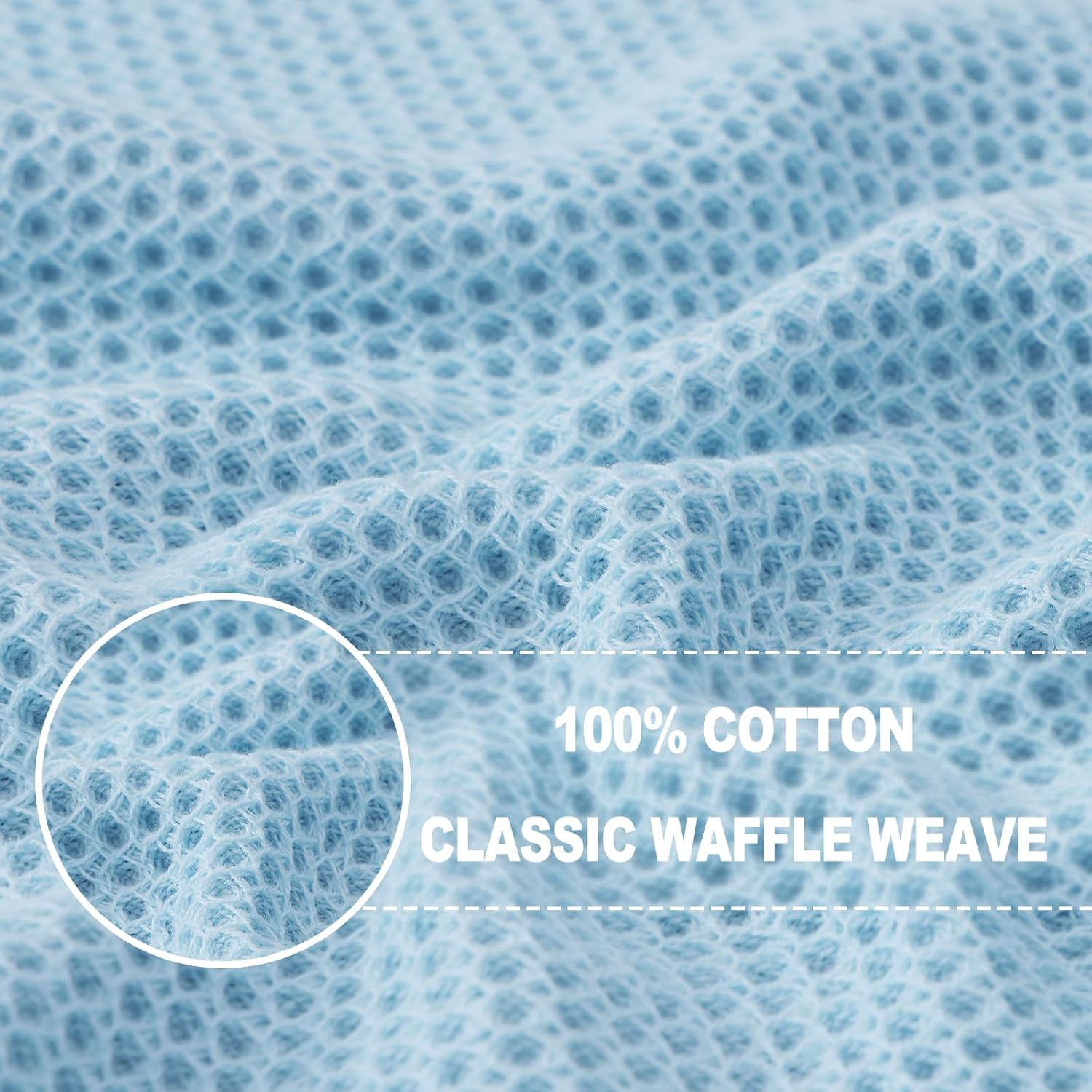 Homaxy 100% Cotton Waffle Weave Kitchen Dish Cloths, Ultra Soft Absorbent Quick Drying Dish Towels