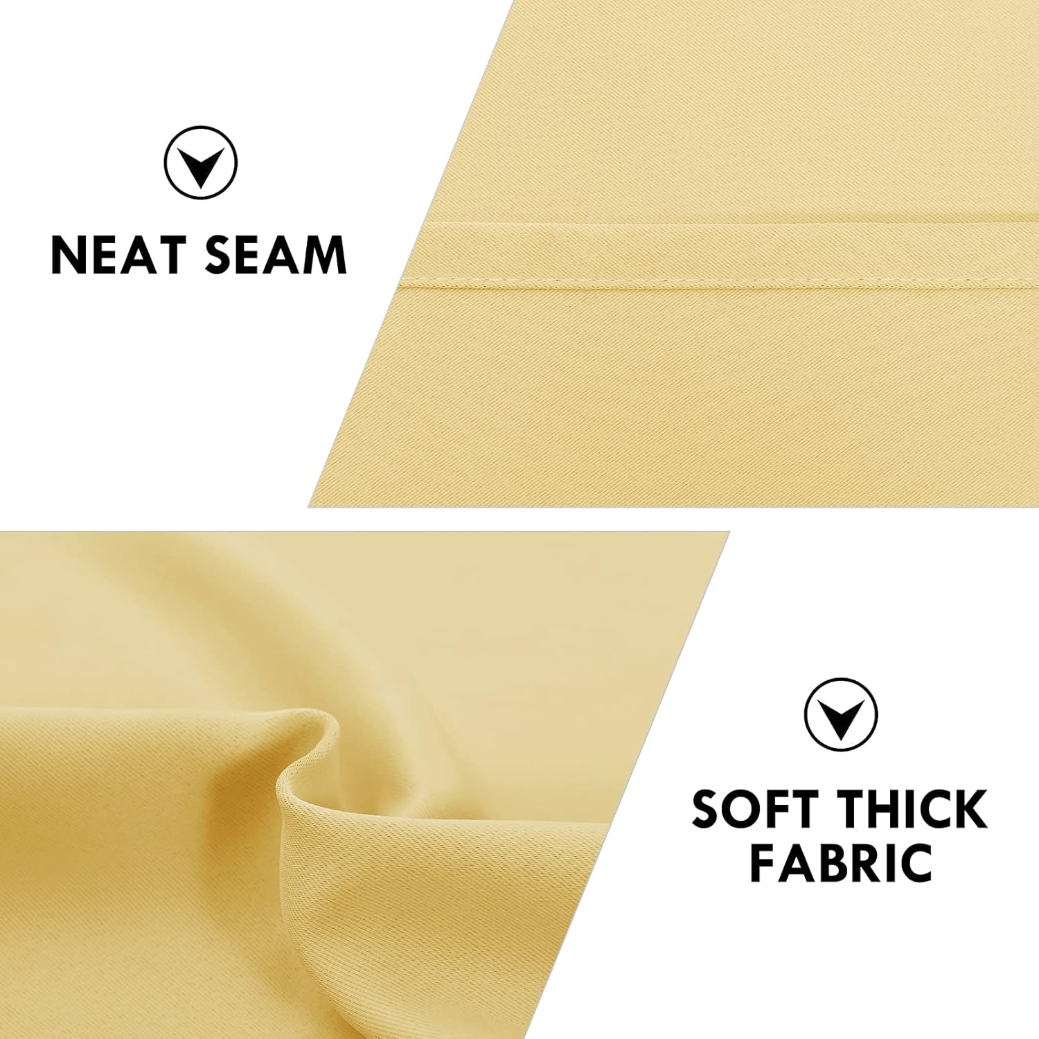 DWCN Blackout Curtains for Bedroom – Rod Pocket Thermal Insulated Noise Reducing Noise Reducing