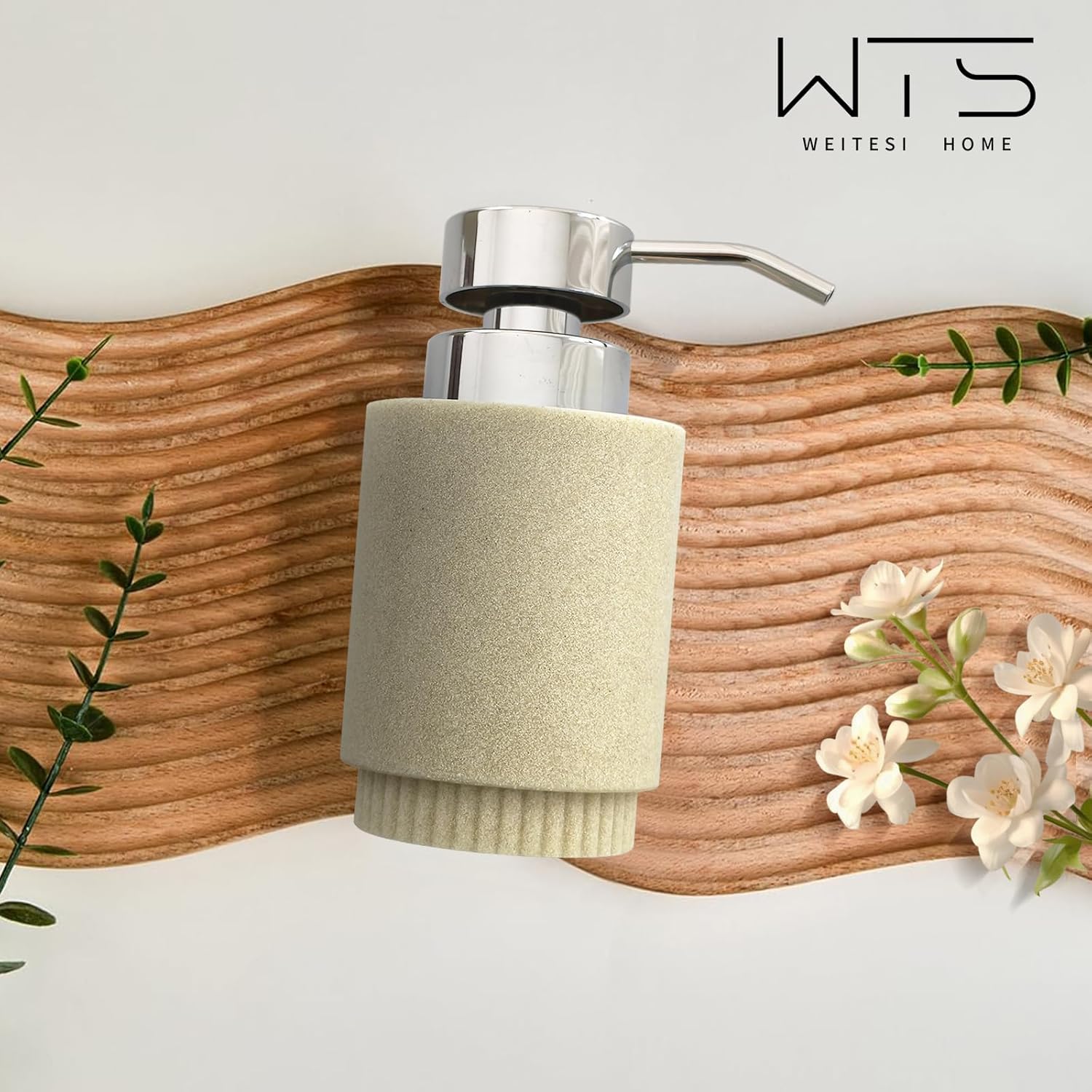 Resin Soap Dispenser for Bathroom, Hand Lotion Liquid Dispenser Easy-to-Press with Reusable Plastic
