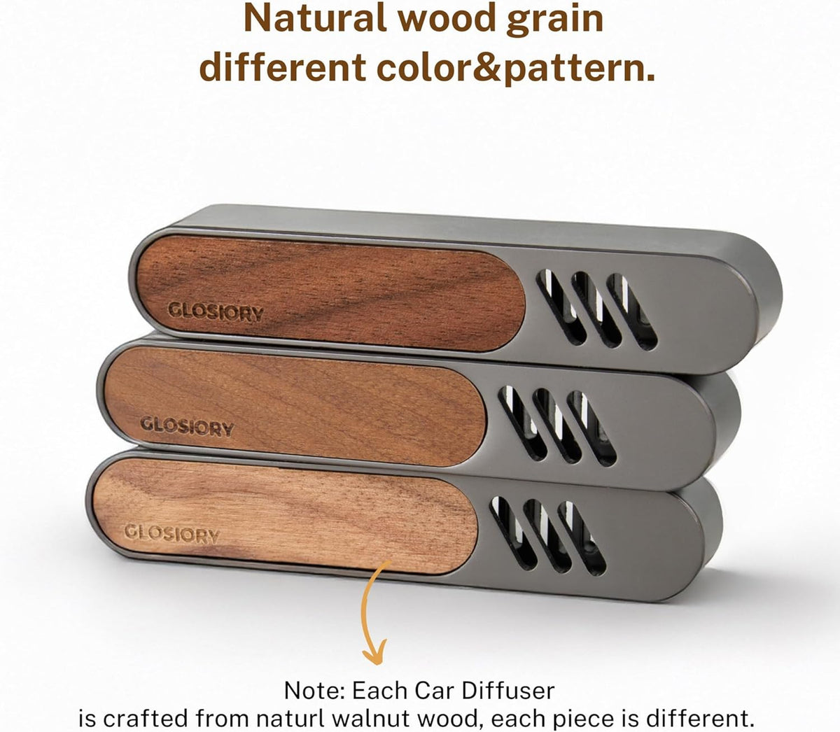 2 Packs Car Air Freshener Diffuser, Essential Oil Diffusers Vent Clip, Perfume Diffuser with 6