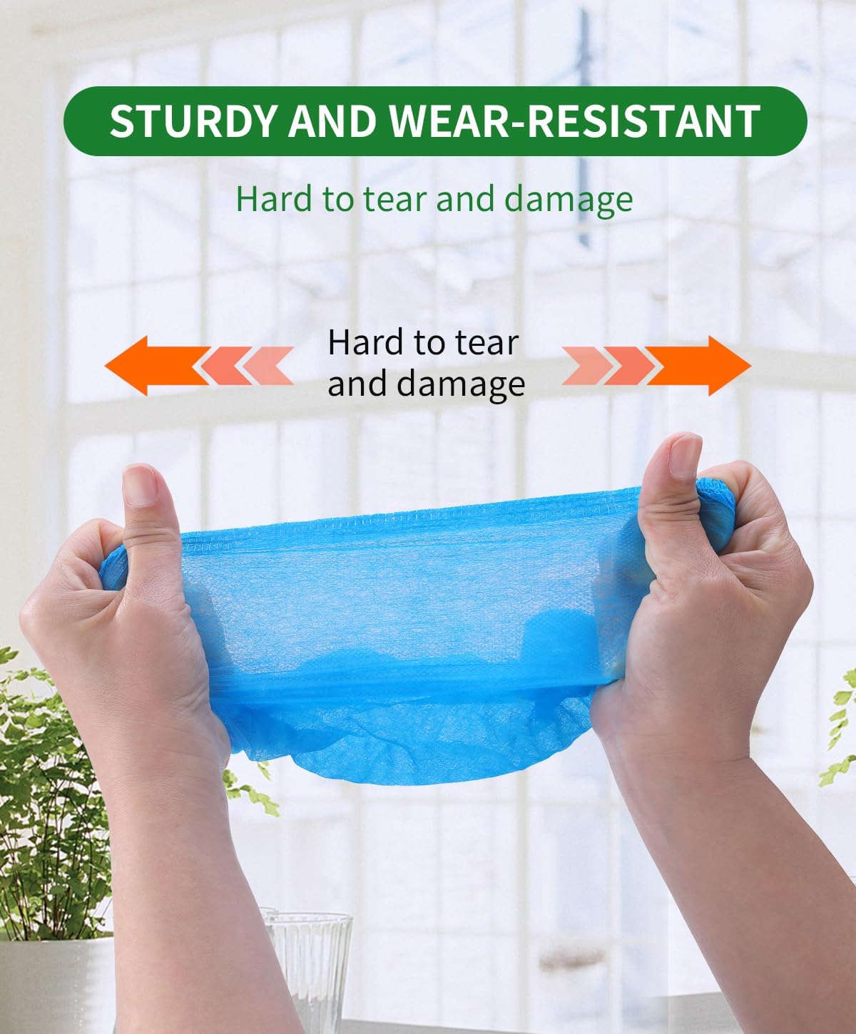 100Pcs(50 Pairs) Non-Woven Shoe Covers Disposable Non Slip for Indoors, Breathable | Durable | Boot