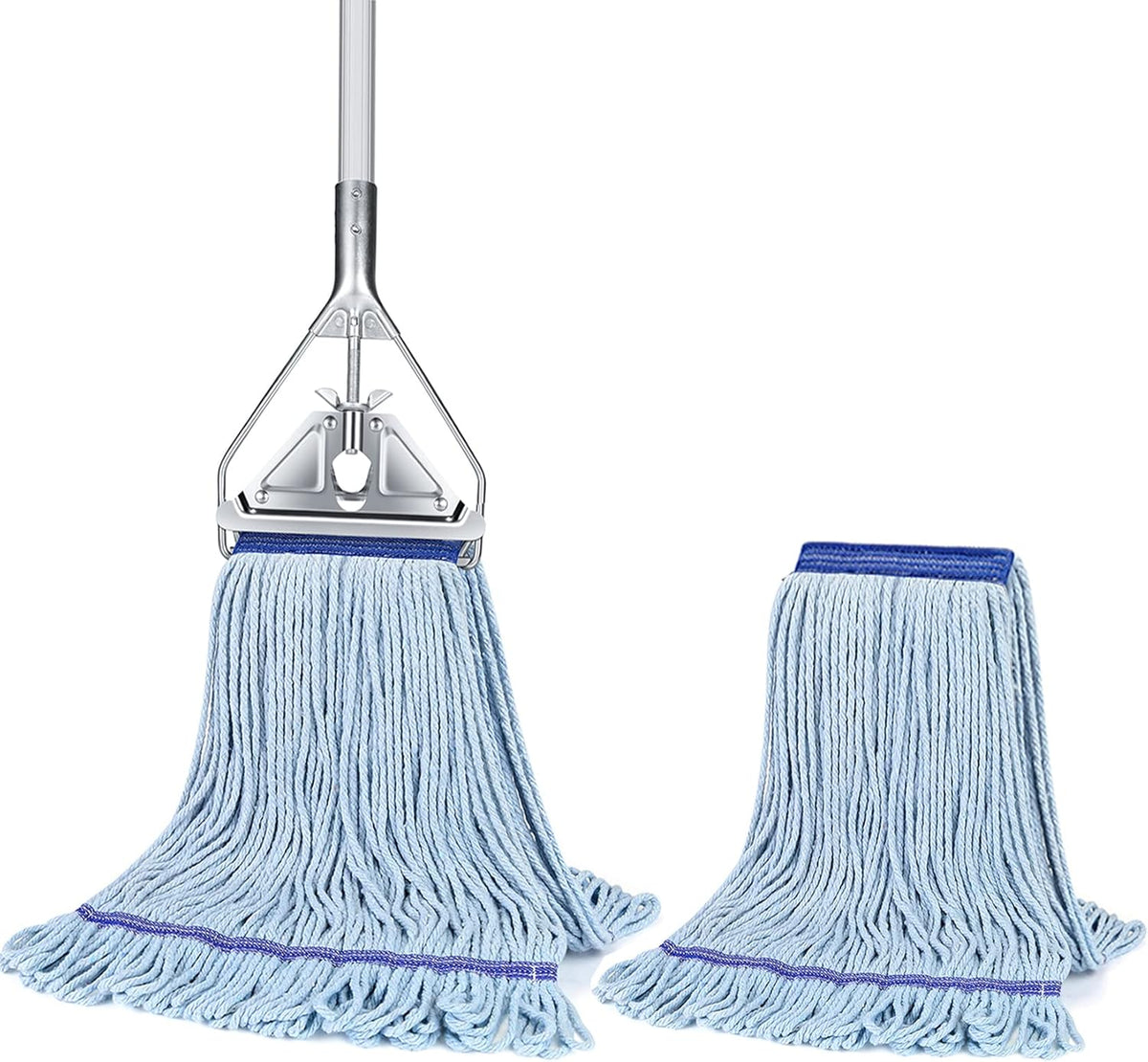 String Mop for Floor Cleaning - Heavy Duty Industrial Commercial Wet Mop with Extra Replacement