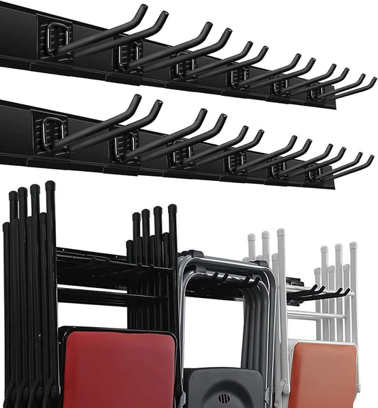 Wallmaster Garage Storage Organization Wall Mount, Garden Tool Rack Organizer Heavy Duty Folding
