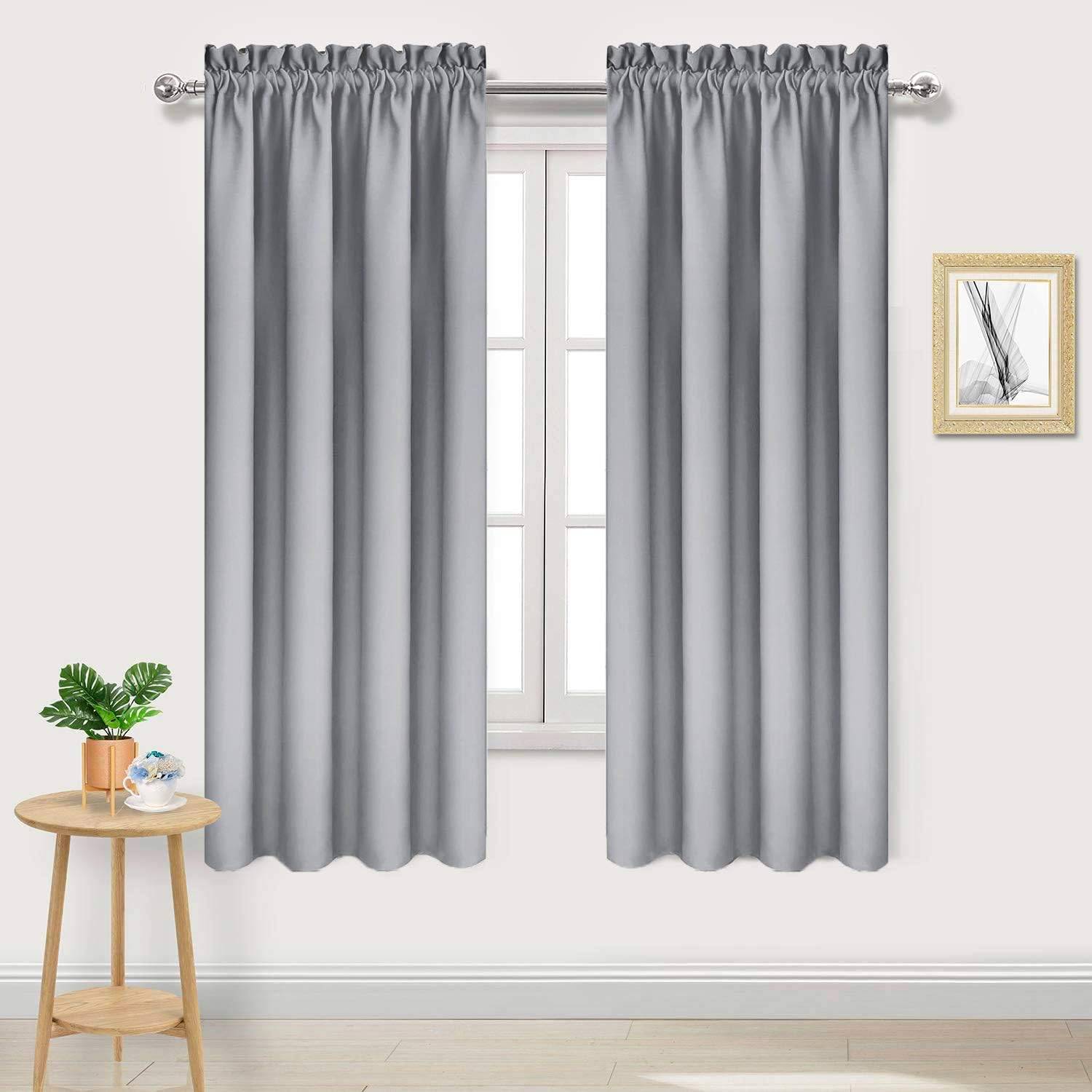 DWCN Blackout Curtains Room Darkening Thermal Insulated Bedroom Curtains Window Curtain Panels, 38