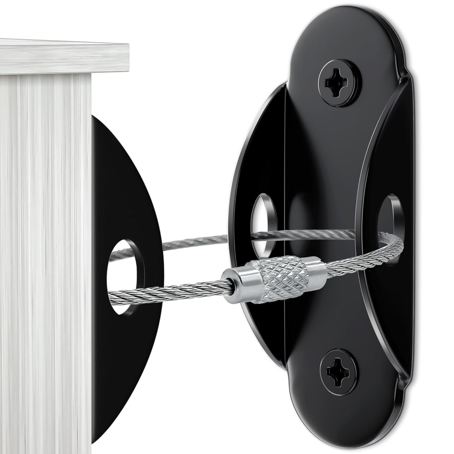 10 Pack Furniture Wall Anchors for Baby Proofing, Anti Tip Furniture Anchors, Secure 400 Pound